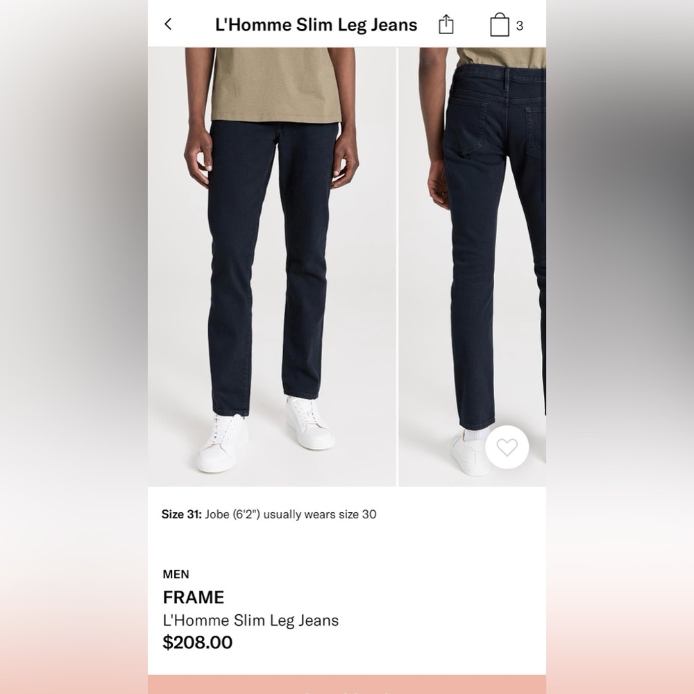 Frame Denim Black Slim Fit Jeans
